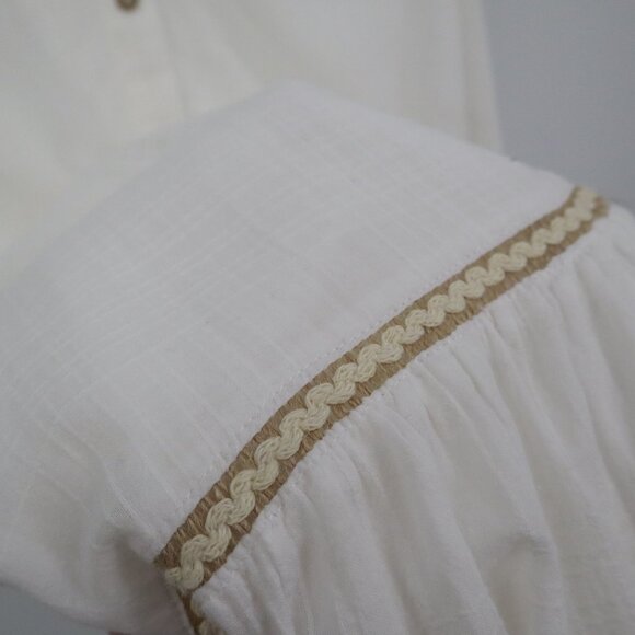 Miss Me Dress Women L White Boho Resort Beach Ethereal Prairie Romantic Feminine - Picture 12 of 16